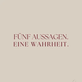 Fünf Aussagen.
Eine Wahrheit.

Was glaubst du,
welche davon passt?

Wenn du magst,
schreibe mir gern –
ich teile die Antwort mit dir.

#federseiten #…